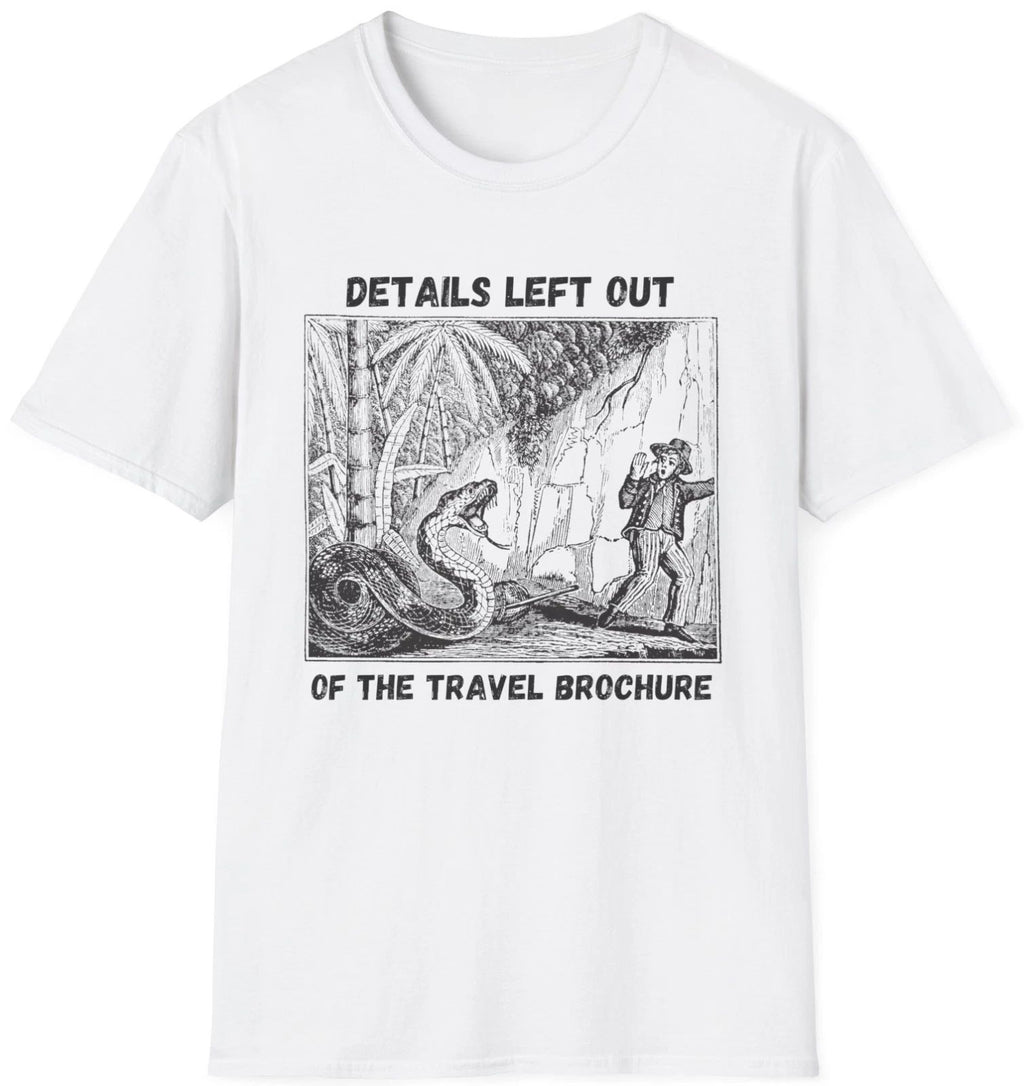 Travel Brochure T Shirt graphic tee White Size XL
