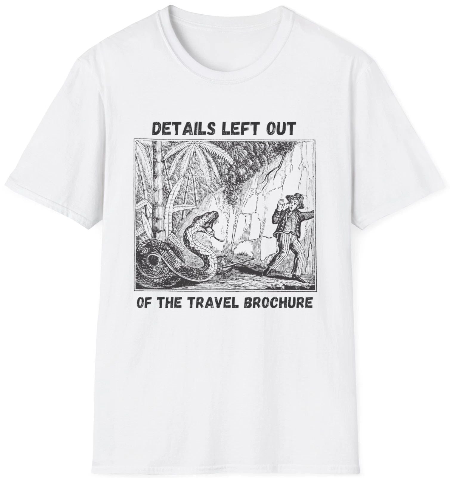 Travel Brochure T Shirt graphic tee White Size XL