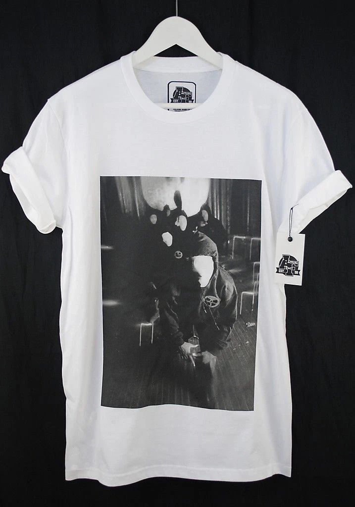 Actual Fact Shaolin Rappers Mask ODB Black & White Hip Hop Tee T Shirt