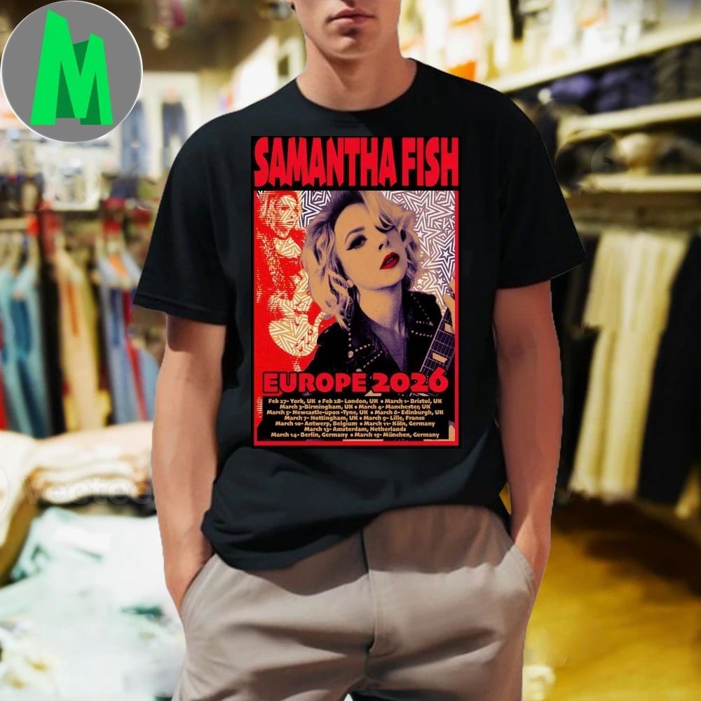 Samantha Fish Europe Tour 2026 Poster Shirt