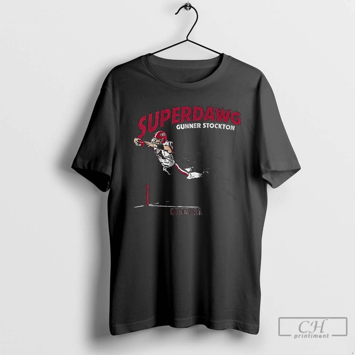 Classic Gunner Stockton Georgia Bulldogs Super Gunner Stockton Football T Shirts