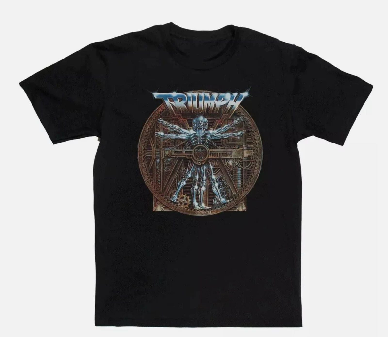 Vtg Triumph - Thunder Seven Heavy Cotton Black Unisex Full Size Shirt
