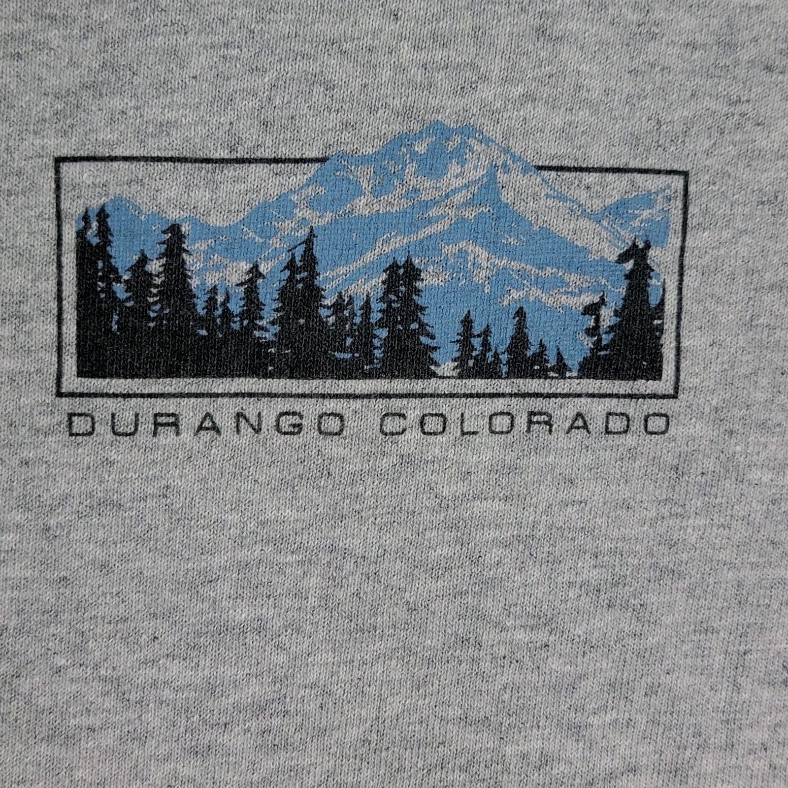 Durango Colorado Shirt Mens 2XL Gray Delta Pro Weight Mountain Graphic Tee Hike