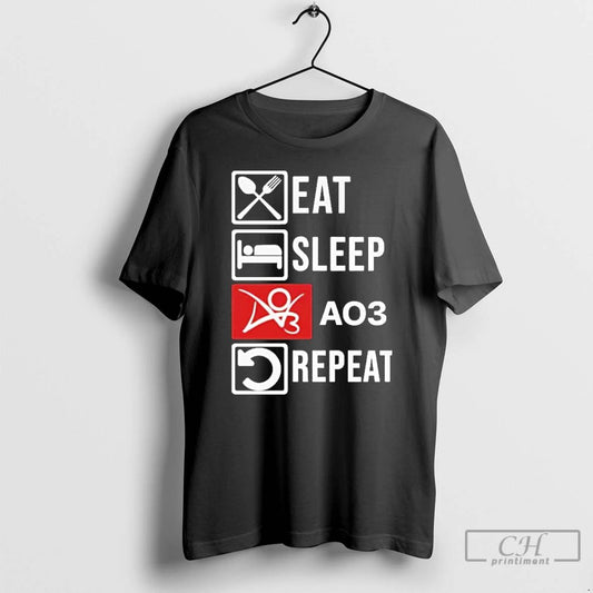 Classic Eat Sleep Ao3 Repeat T Shirts