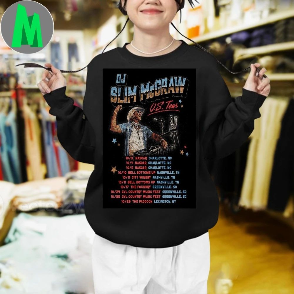 Tour DJ Slim McGraw 2025 Poster Shirt