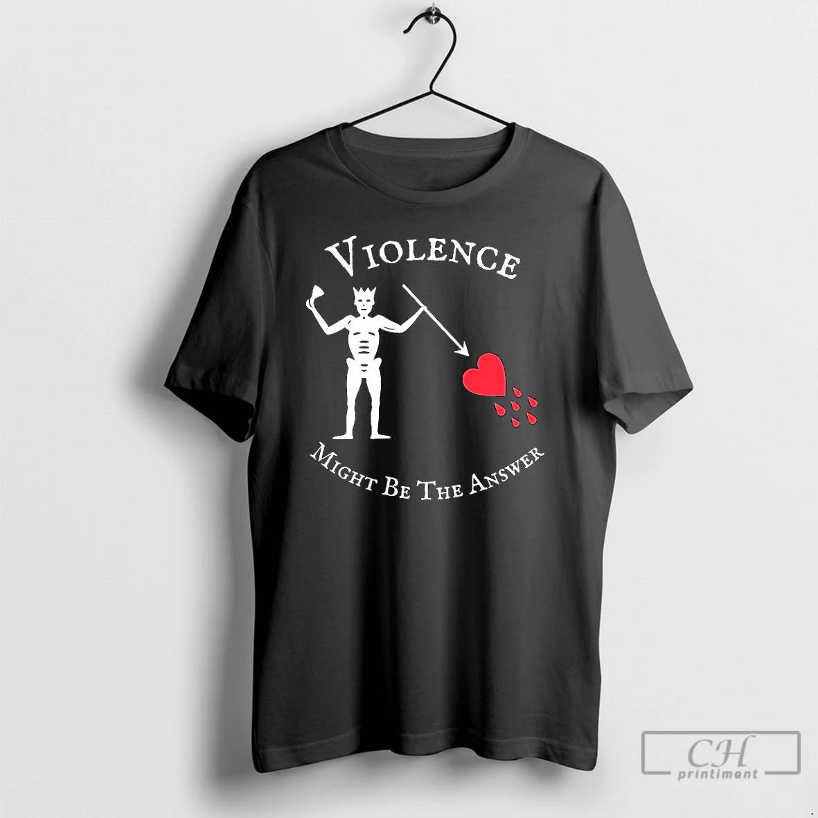 Premium Violence Might Be The Answer Blackbeard Pirate Flag T Shirts