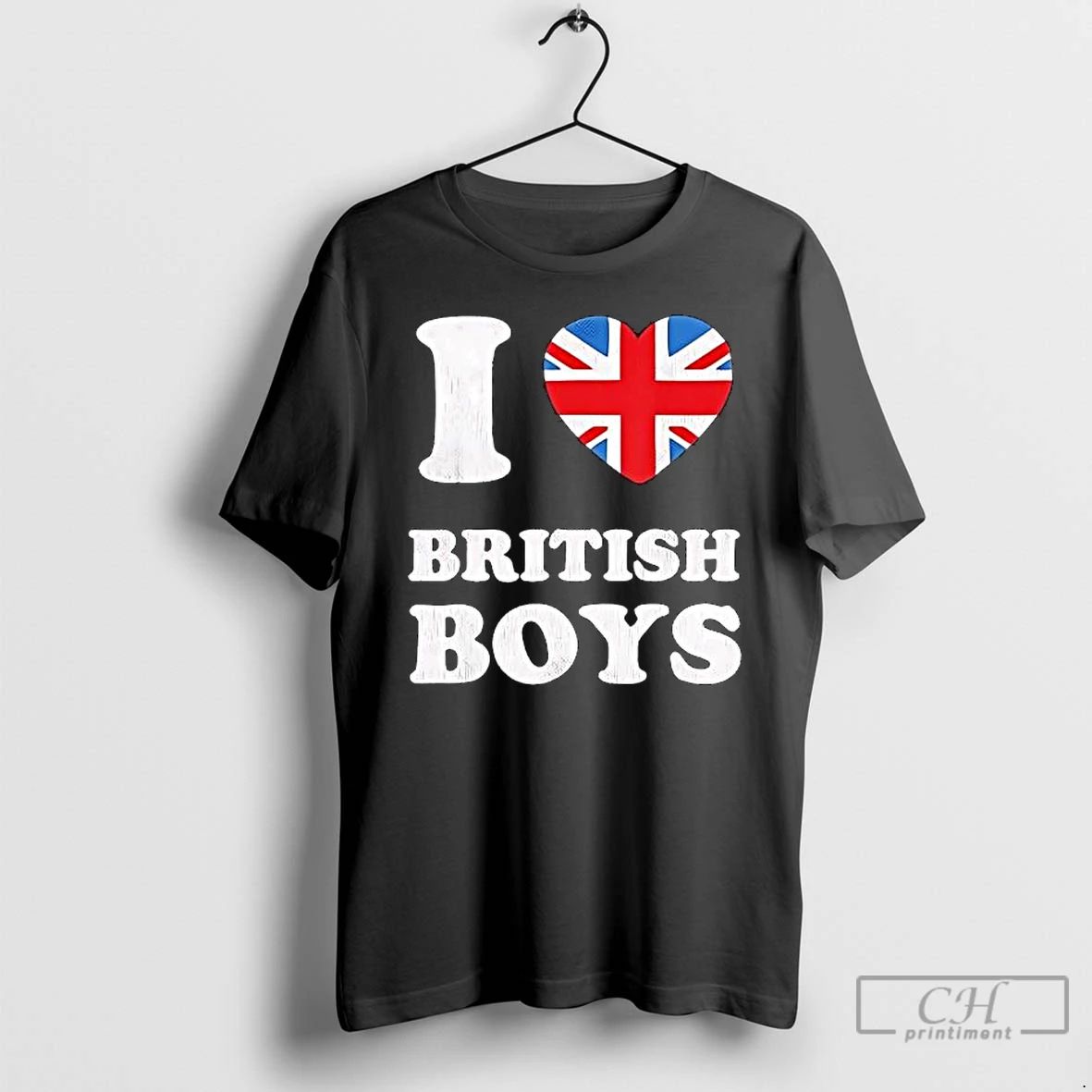 Premium I Love British Boys Inside Flag T Shirts