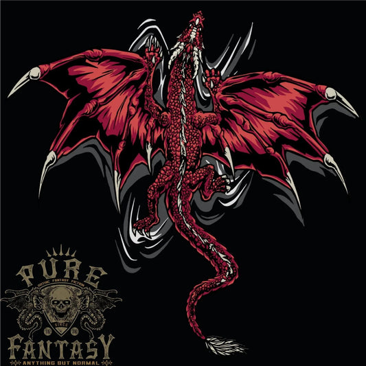 A Climbing Dragon Fantasy Mens T-Shirt 100% Cotton