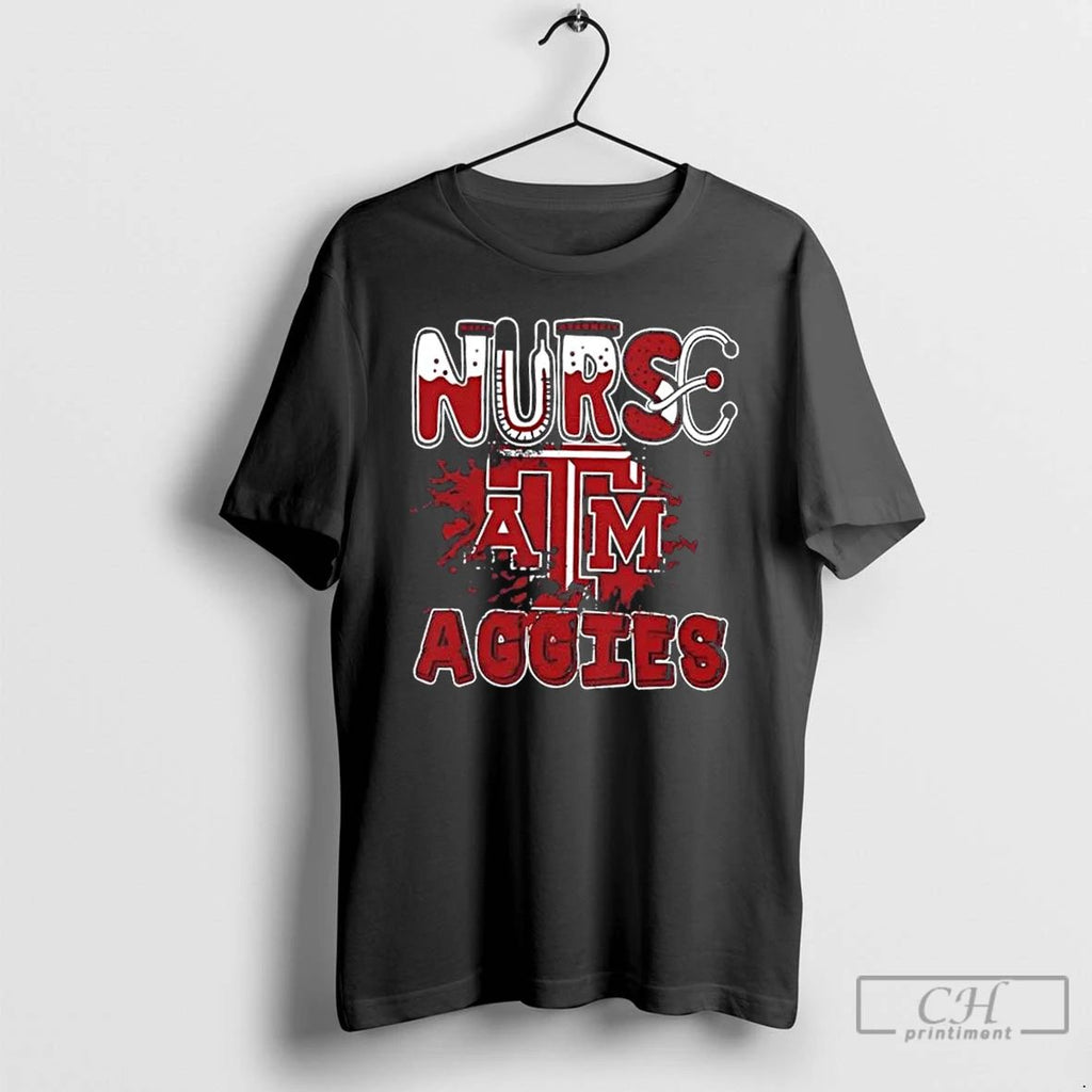 Classic Nurse X Texas Am Aggies Football T Shirts