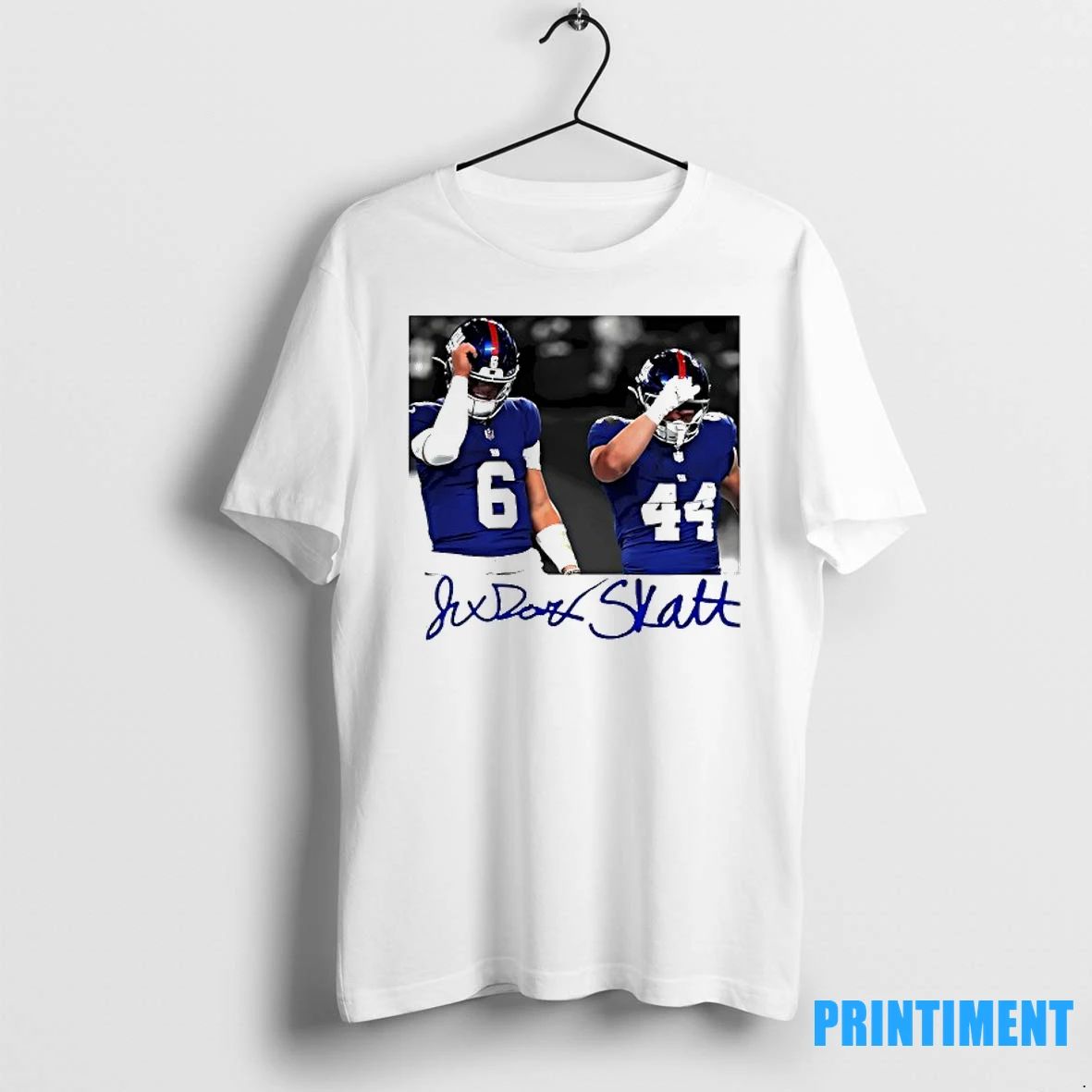 Jaxson Dart And Cam Skattebo New York Giants Football Signature Photo Tshirts Sweater