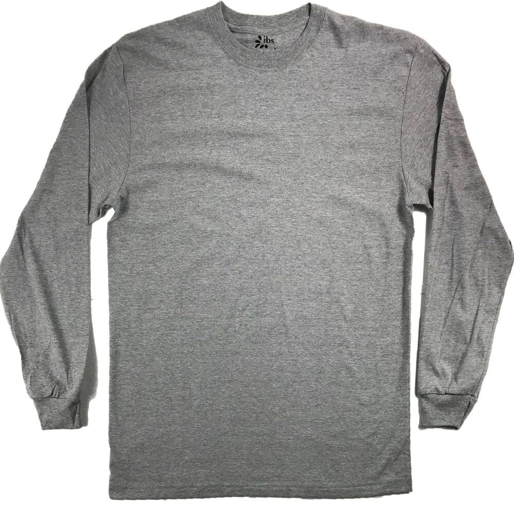 IBS HEAVYWEIGHT T SHIRT BIG MENS LONG SLEEVE 4XL 5XL 6XL