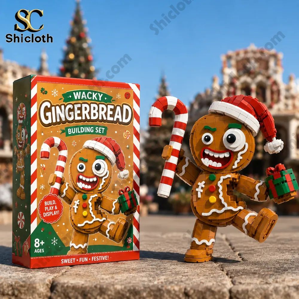 Wacky Gingerbread Building Brick Set