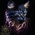 A Fantasy Cat With Cool Colours 1 Mens T-Shirt 100% Cotton