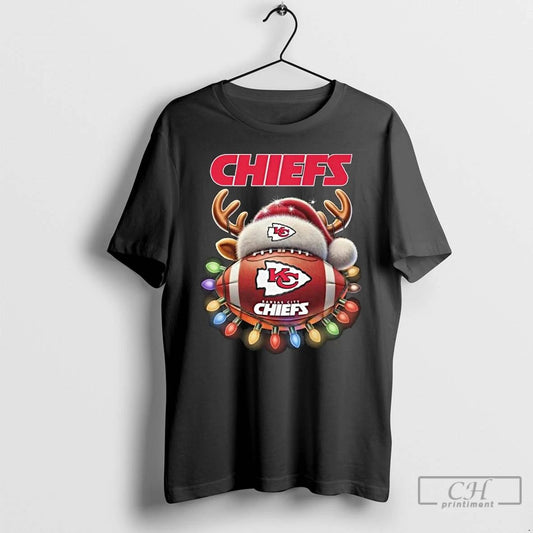 Premium Kansas City Chiefs Football Hat Light Merry Christmas 2025 Long Sleve T Shirts