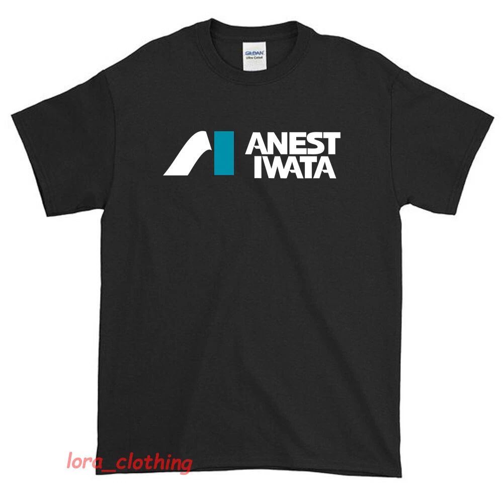 New ANES IWATA Logo American Funny T Shirt USA size S -XXL