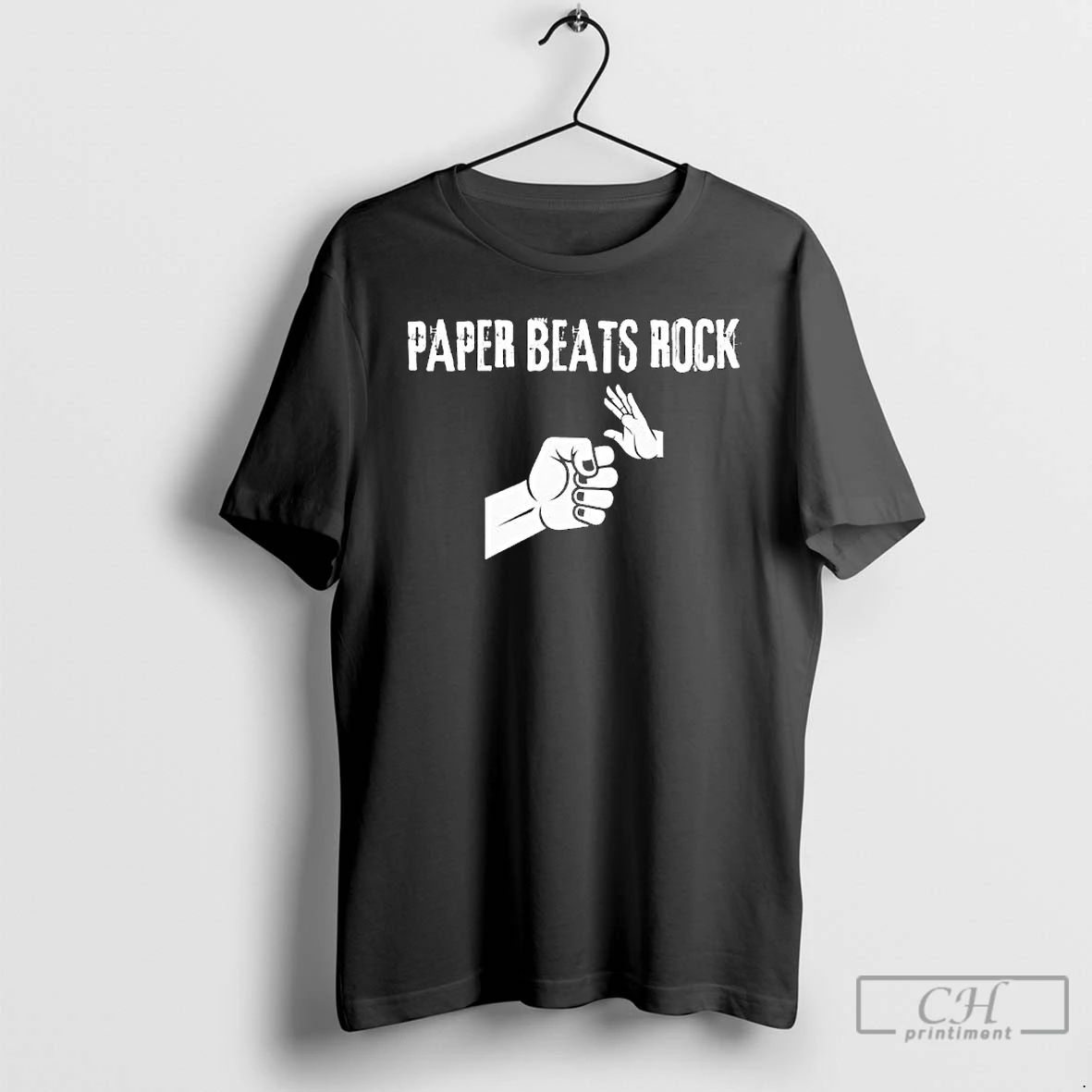 Premium Paper Beats Rock Funny Gamer Geek T Shirts