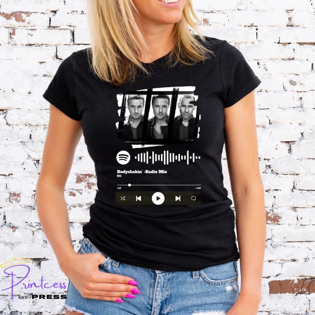 911 BODYSHAKIN T-SHIRT, UNISEX OR LADIES FIT, LEE BRENNAN, SPIKE DAWBARN, JIMMY