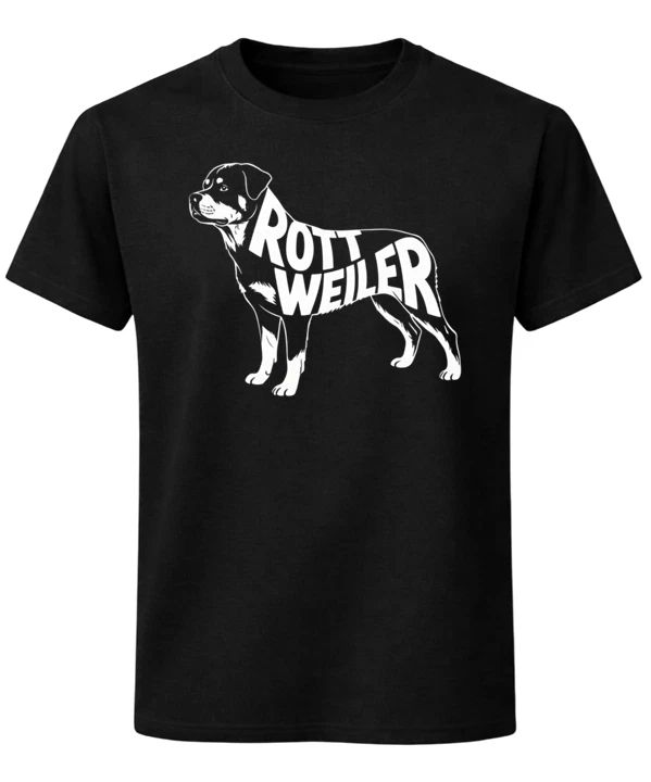 Rottweiler Dog Silhouette Breed Lover T-Shirt Canine Graphic Unisex Tee
