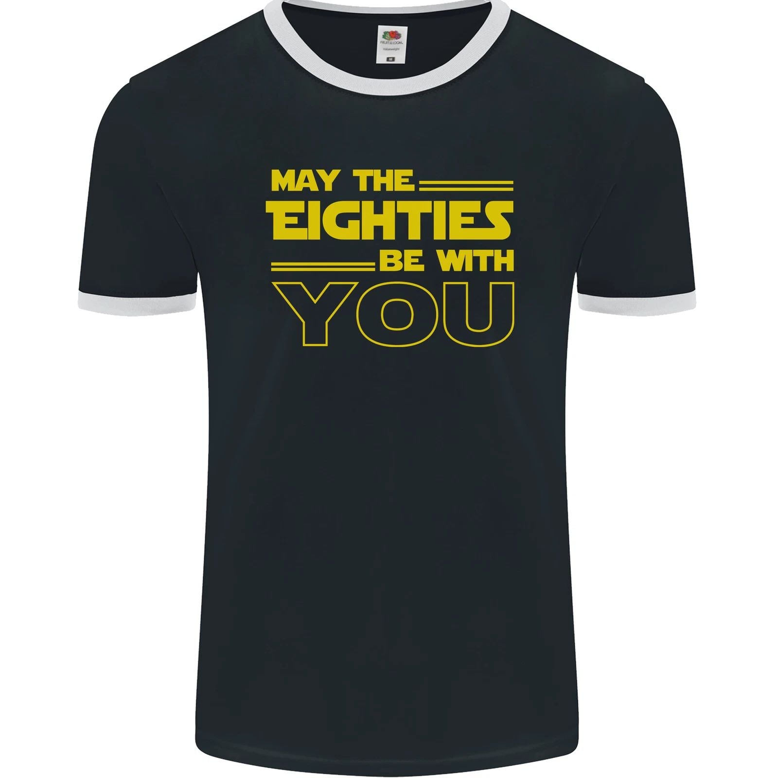 May the 80s Eighties Be With You  Sci-Fi Mens Ringer T-Shirt FotL