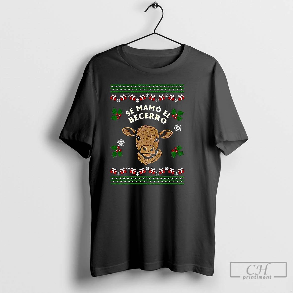 Premium Se Mamo El Becerro Christmas Calf T Shirts