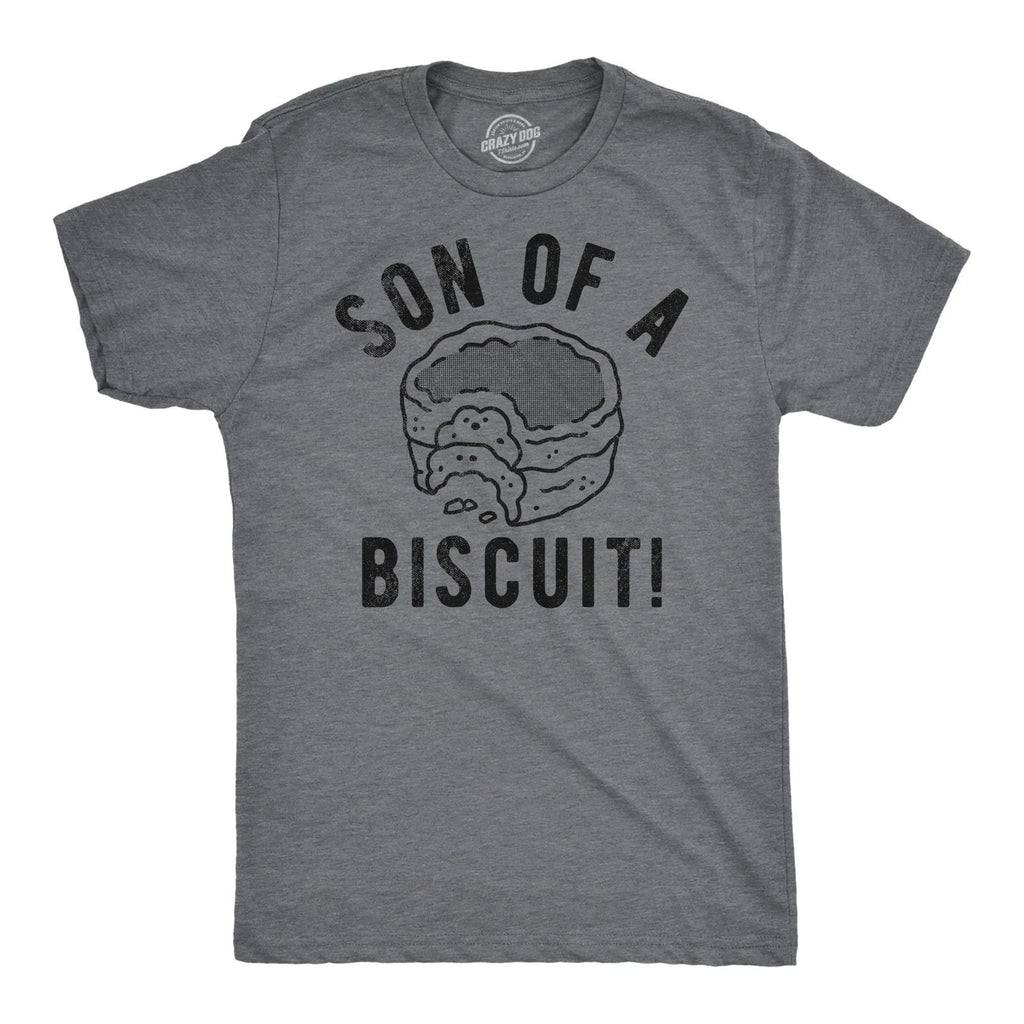 Mens Funny T Shirts Son Of A Biscuit Sarcastic Food Graphic Tee for Men