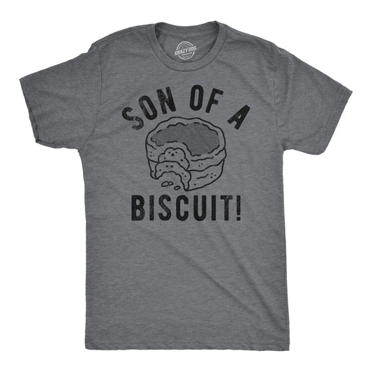 Mens Funny T Shirts Son Of A Biscuit Sarcastic Food Graphic Tee for Men