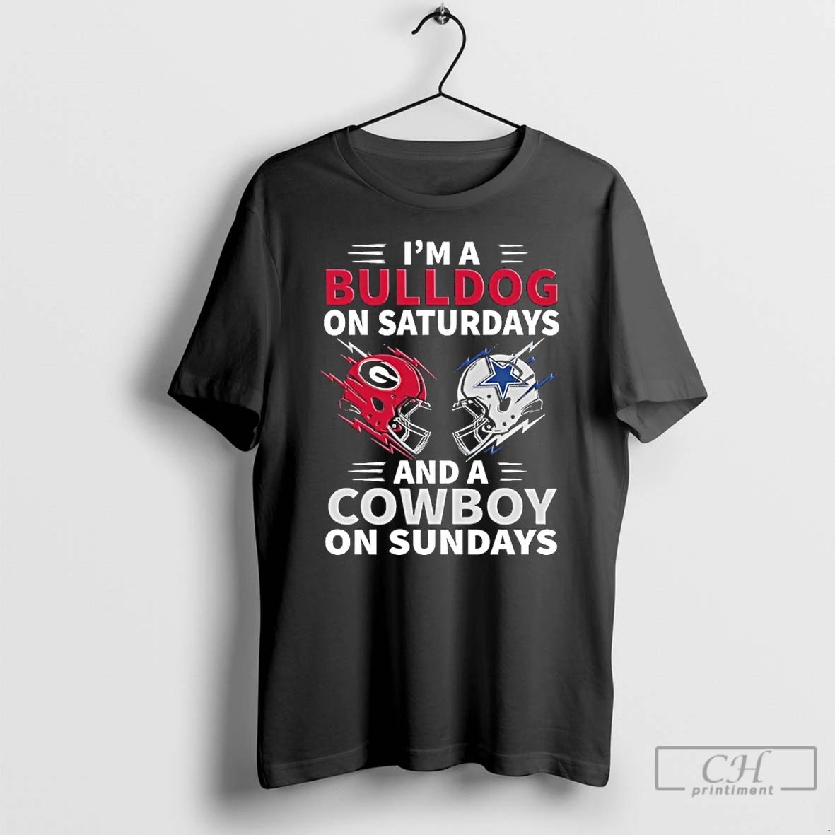 Premium Im A Bulldog On Saturdays And A Cowboy On Sundays T Shirts