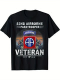 Division 82nd  Veteran T-Shirt All American US Army Men Tee Hot Shirt
