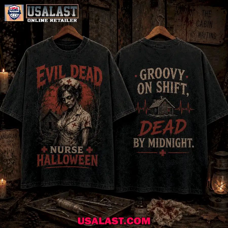 Evil Dead Nurse Groovy Night Shift Halloween 3D Shirt