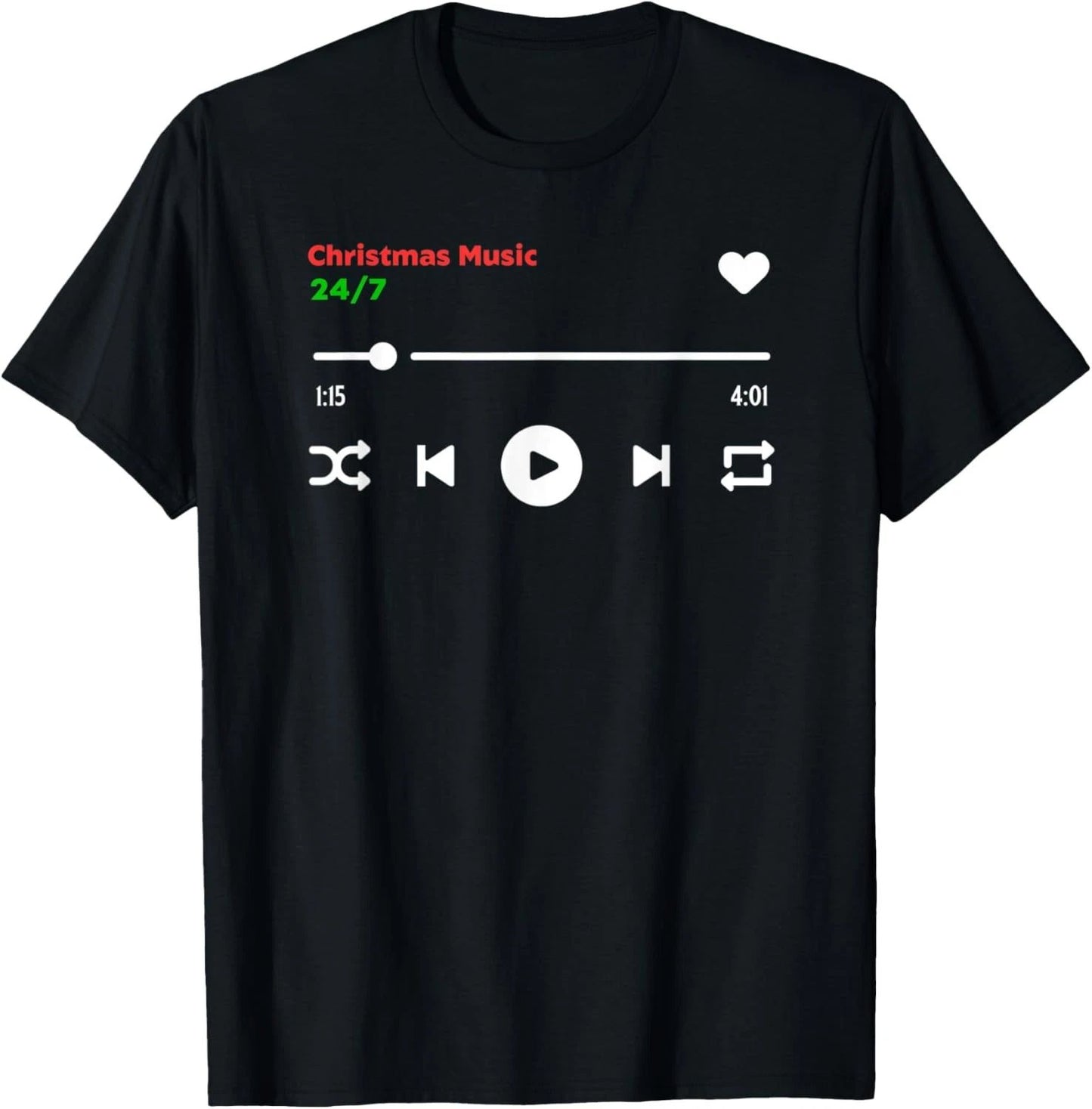 Funny Christmas Music Screen Love Christmas Songs Xmas Cute T-Shirt