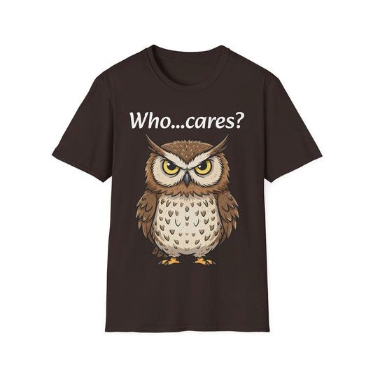 Who Cares? Owl Unisex Softstyle T-Shirt, Funny Gift, Casual Wear, Animal [...]