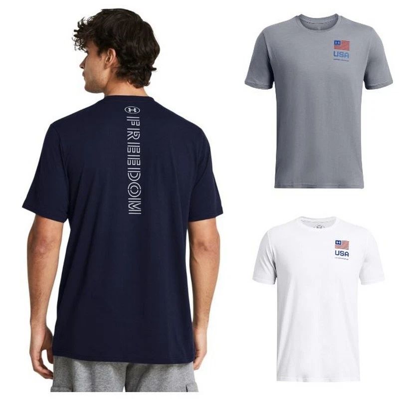 Under Armour 1382974 Men's UA Freedom USA Left Chest Amp Short Sleeve T-Shirt