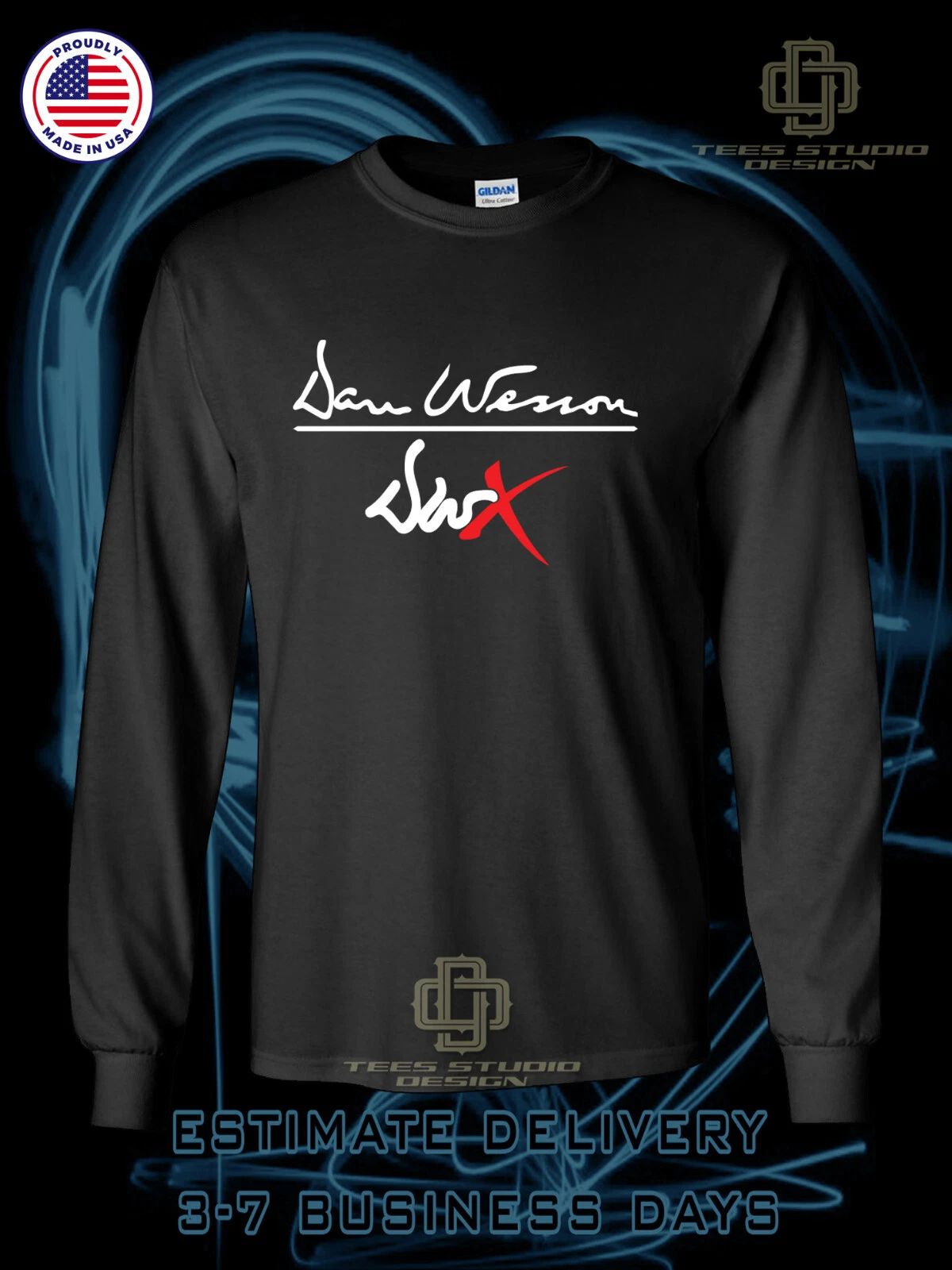 Hot New Dan Wesson DWX Gun Logo Men's T-Shirt American Long Sleeve Dotees TShirt