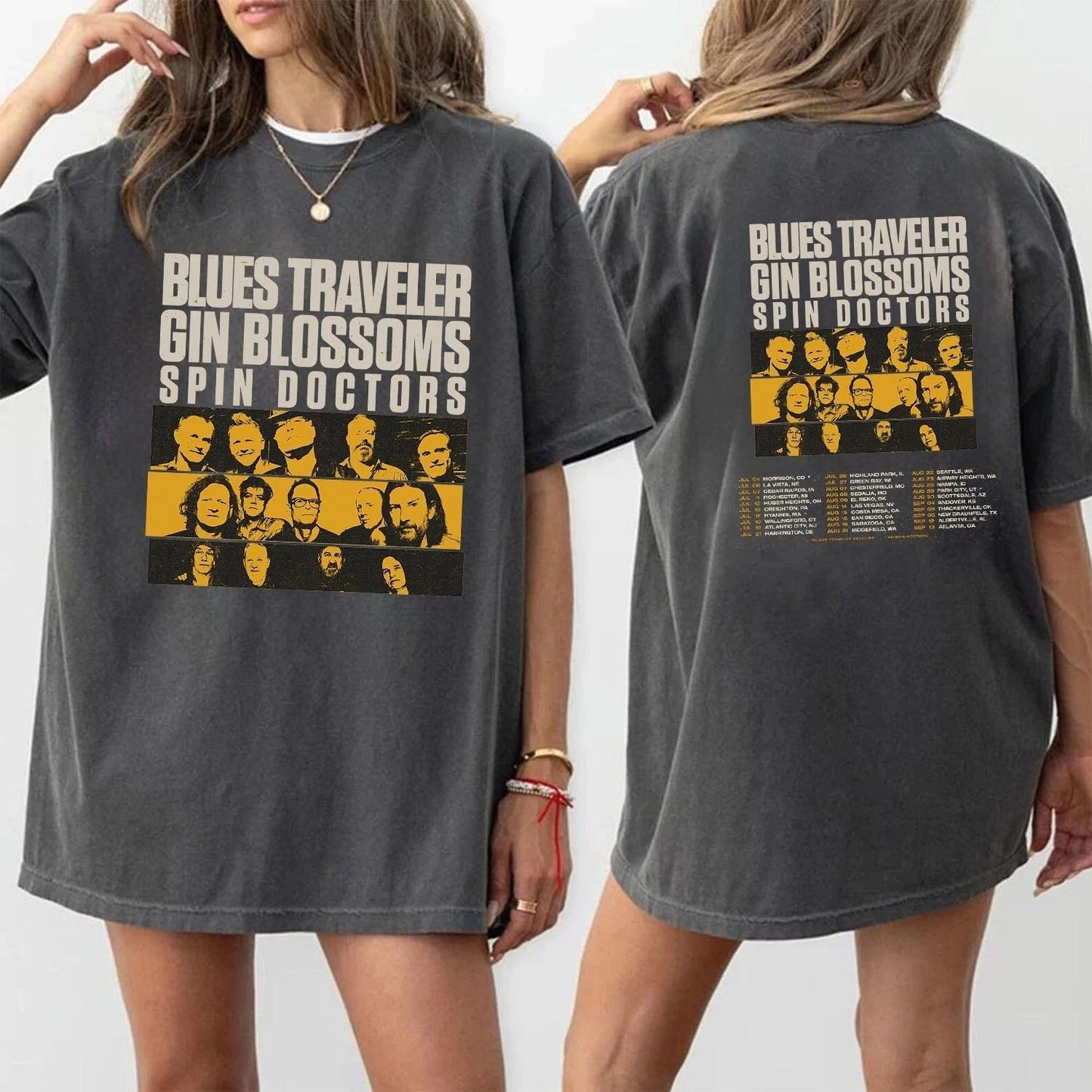 Blues Traveler Gin Blossoms Spin Doctors Tour 2025 Concert T-Shirt TRENDING