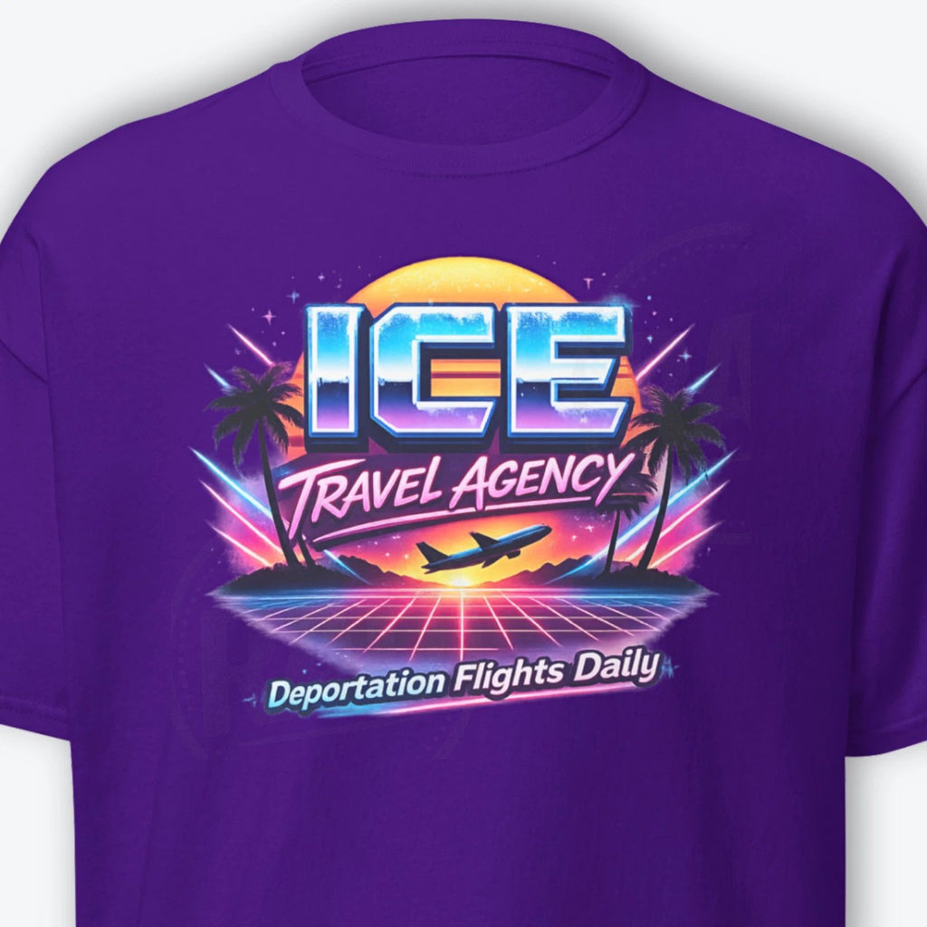 Pro ICE Shirt ICE Travel Agency Immigration and Custom Enforcement Tee 80s Tee
