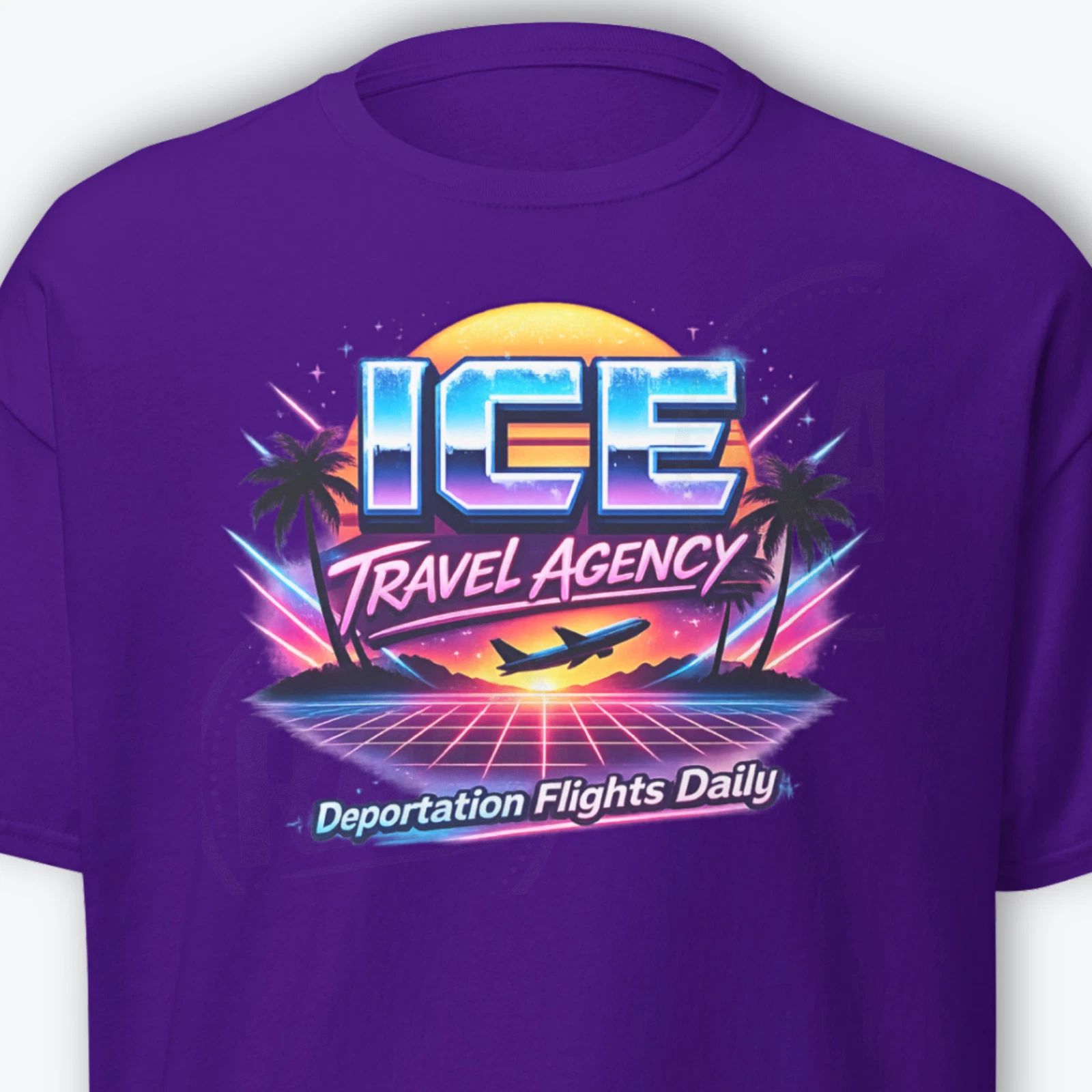 Pro ICE Shirt ICE Travel Agency Immigration and Custom Enforcement Tee 80s Tee