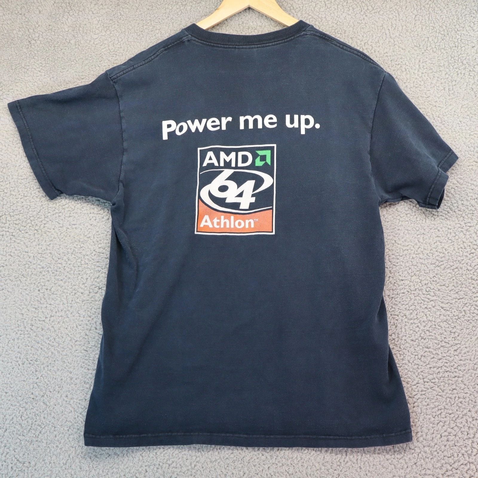 Vintage AMD T Shirt Large Y2K 2000s Short Sleeve PC hardware tech geek nerd