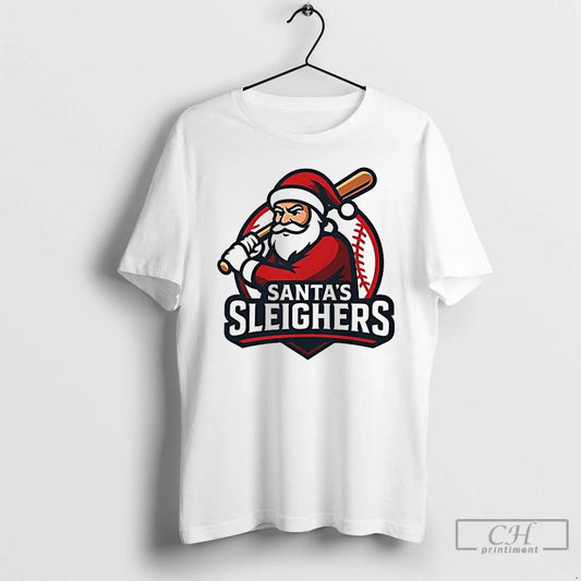 Classic Santas Sleighers Baseball T Shirts