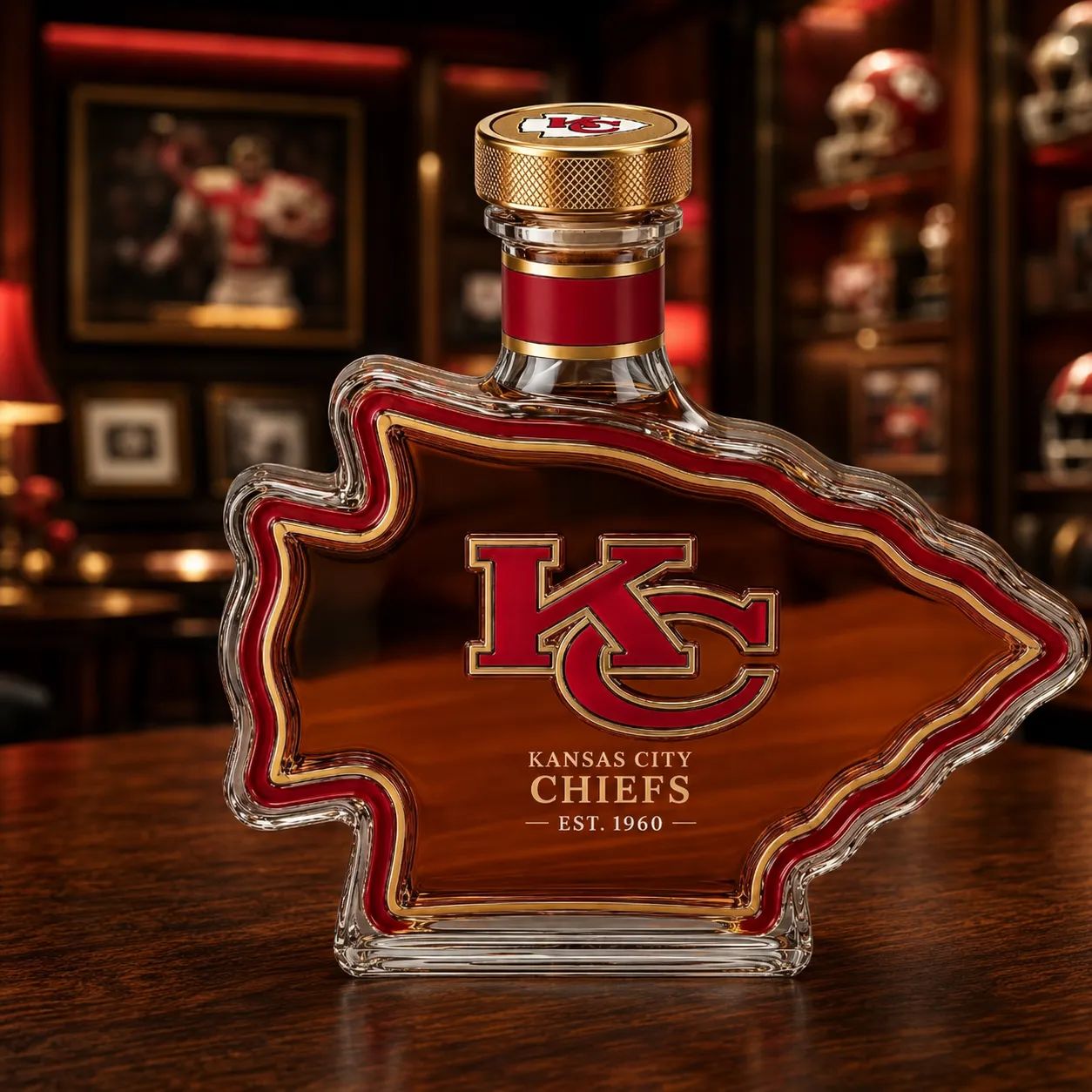 Kansas City Chiefs Est. 1960 Arrowhead Collector Bottle