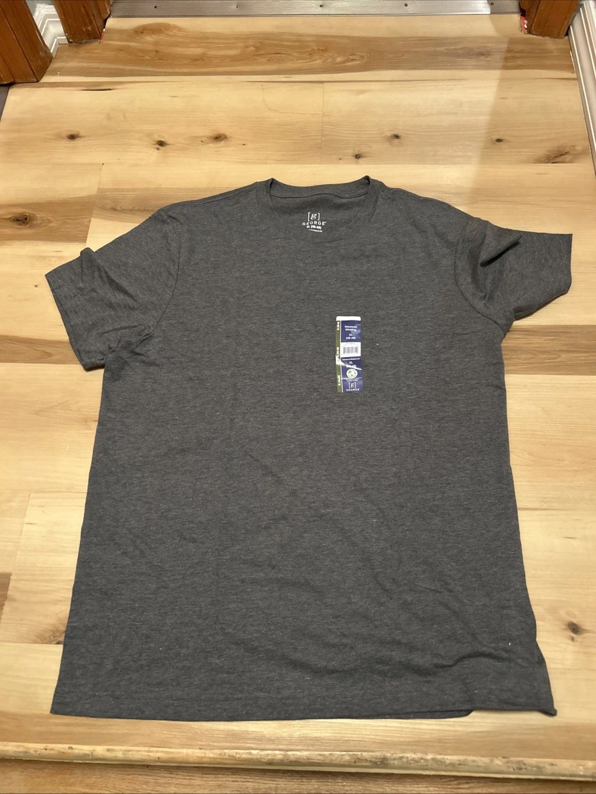 George Men's Moisture Wicking T-Shirt Charcoal Gray Size XL (46-48)