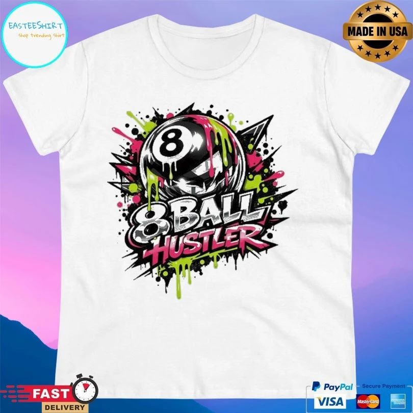 8-Ball Hustler Billiards Graphic T-shirt