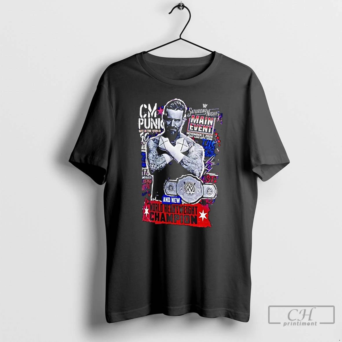Premium Cm Punk Saturday Nights Main Event Winner Graphic T Shirts