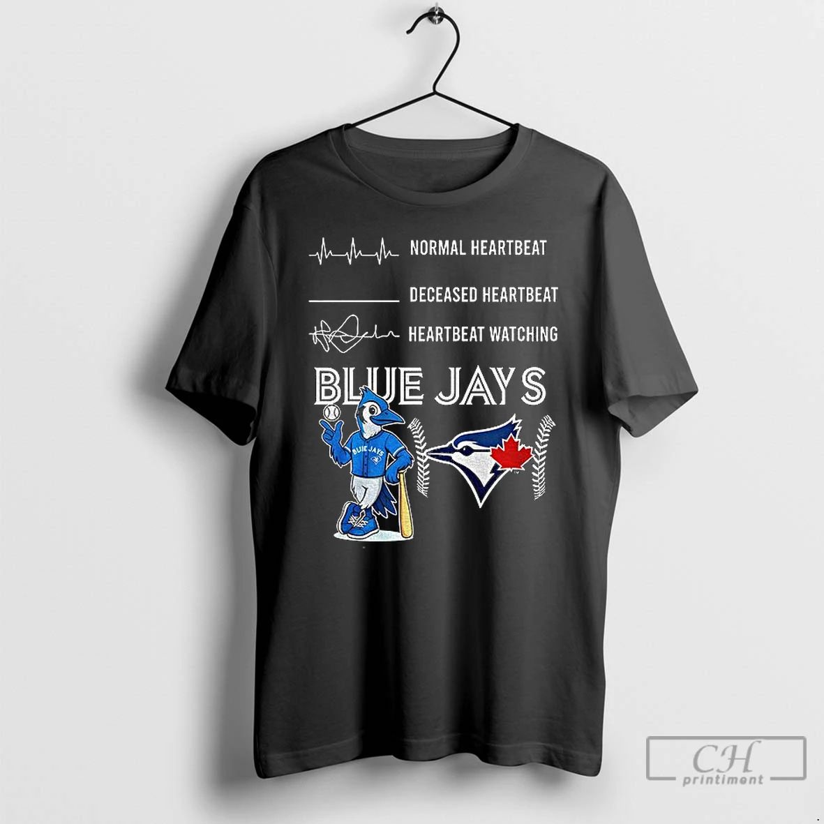 Classic Normal Heartbeat Deceased Heartbeat Heartbeat Watching Blue Jays Sports T Shirts