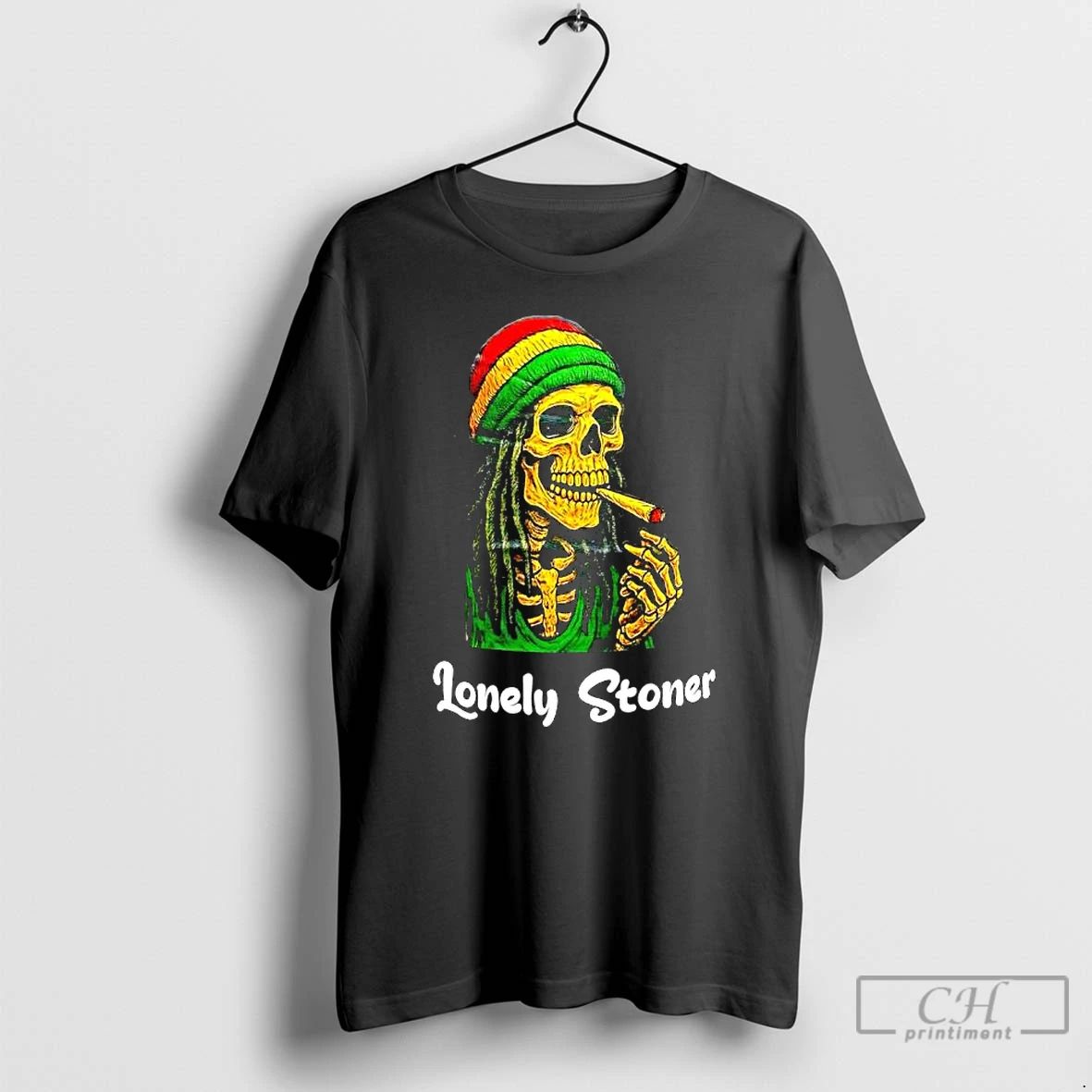 Premium Lonely Stoner Dreadlocked Skull T Shirts