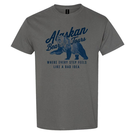 Alaskan Tours Bear T Shirt Where Every Step Feels Like a Bad Idea Funny Tee Gift