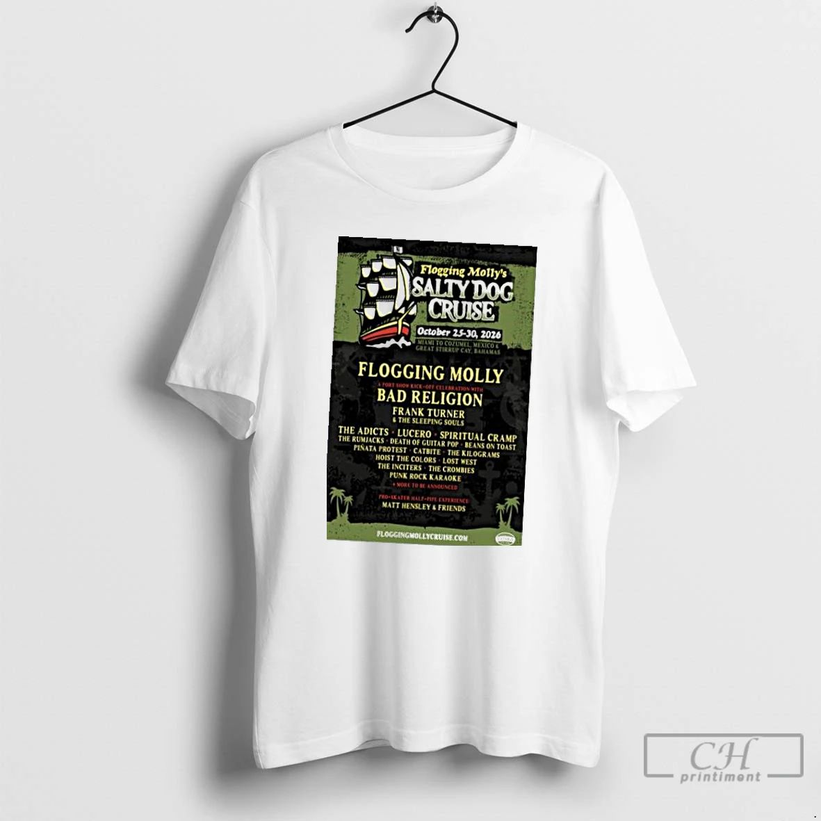 Classic Flogging Mollys Salty Dog Cruise October 25 30 2026 Concert T Shirts