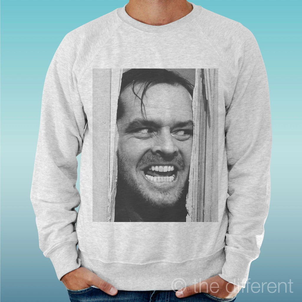 Felpa Man Light Sweater Light Grey " Jack Nicholson Shining Film "