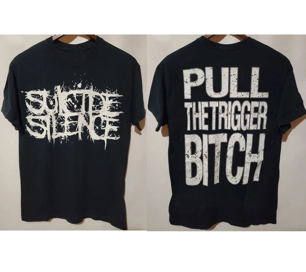 NEW!!! Suicide Silence Pull The Trigger Btch Band American Apparel T-Shirt