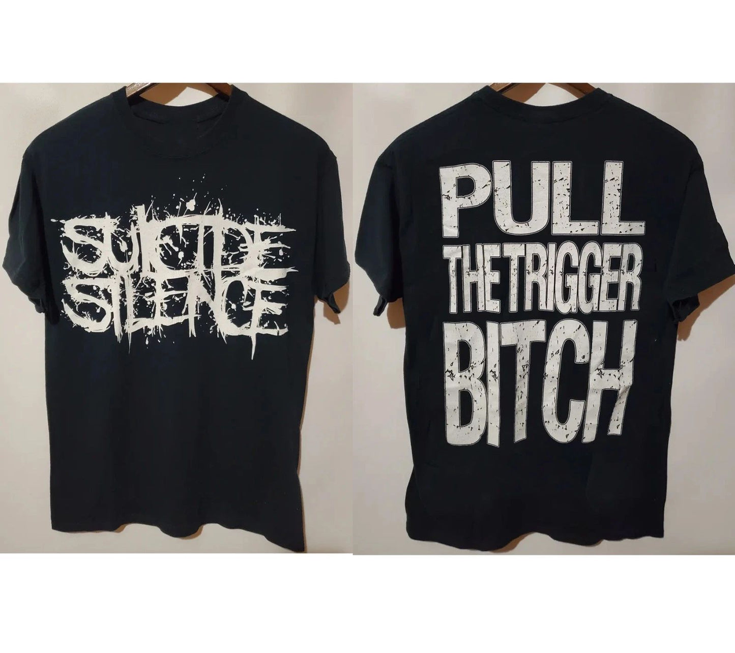 NEW!!! Suicide Silence Pull The Trigger Btch Band American Apparel T-Shirt