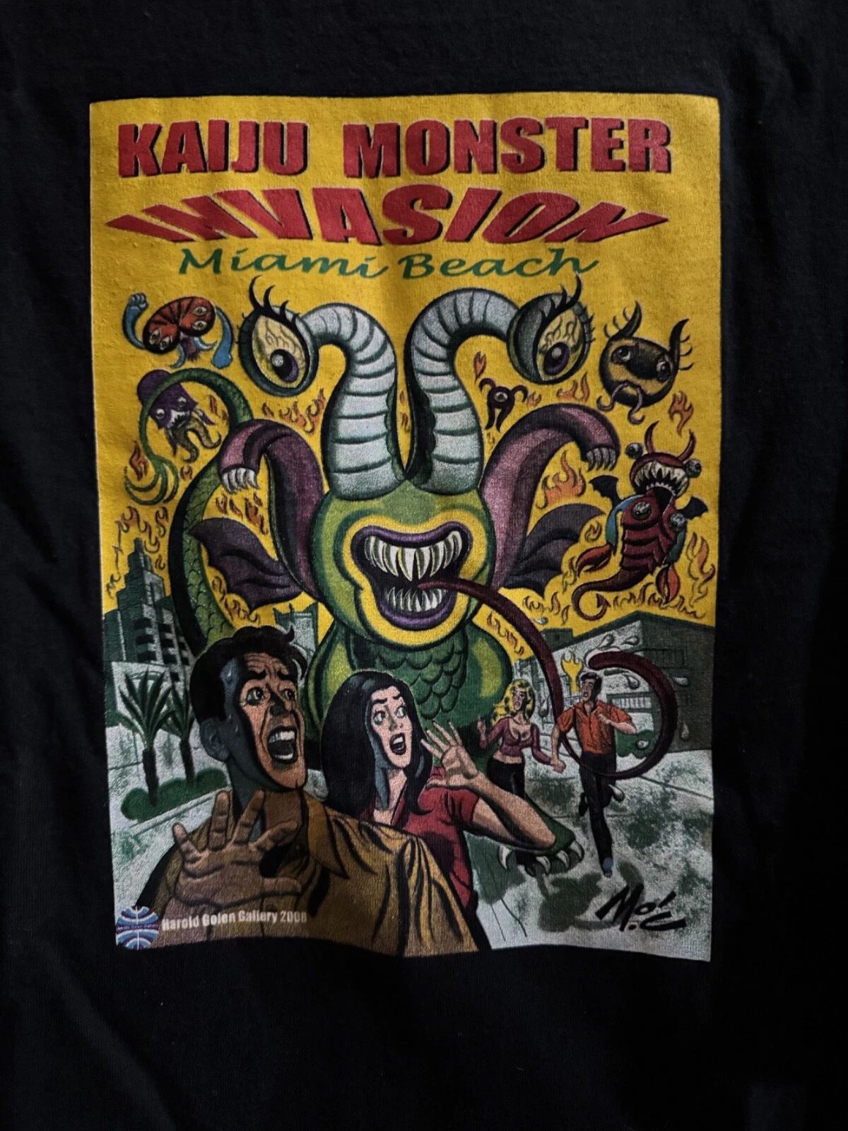 Kaiju Monster invasion sci fi t shirt 2008 Miami Beach art show